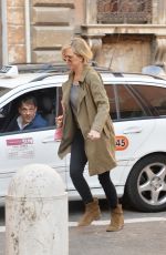 KRISTEN WIIG Out and About in Rome