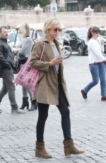 KRISTEN WIIG Out and About in Rome