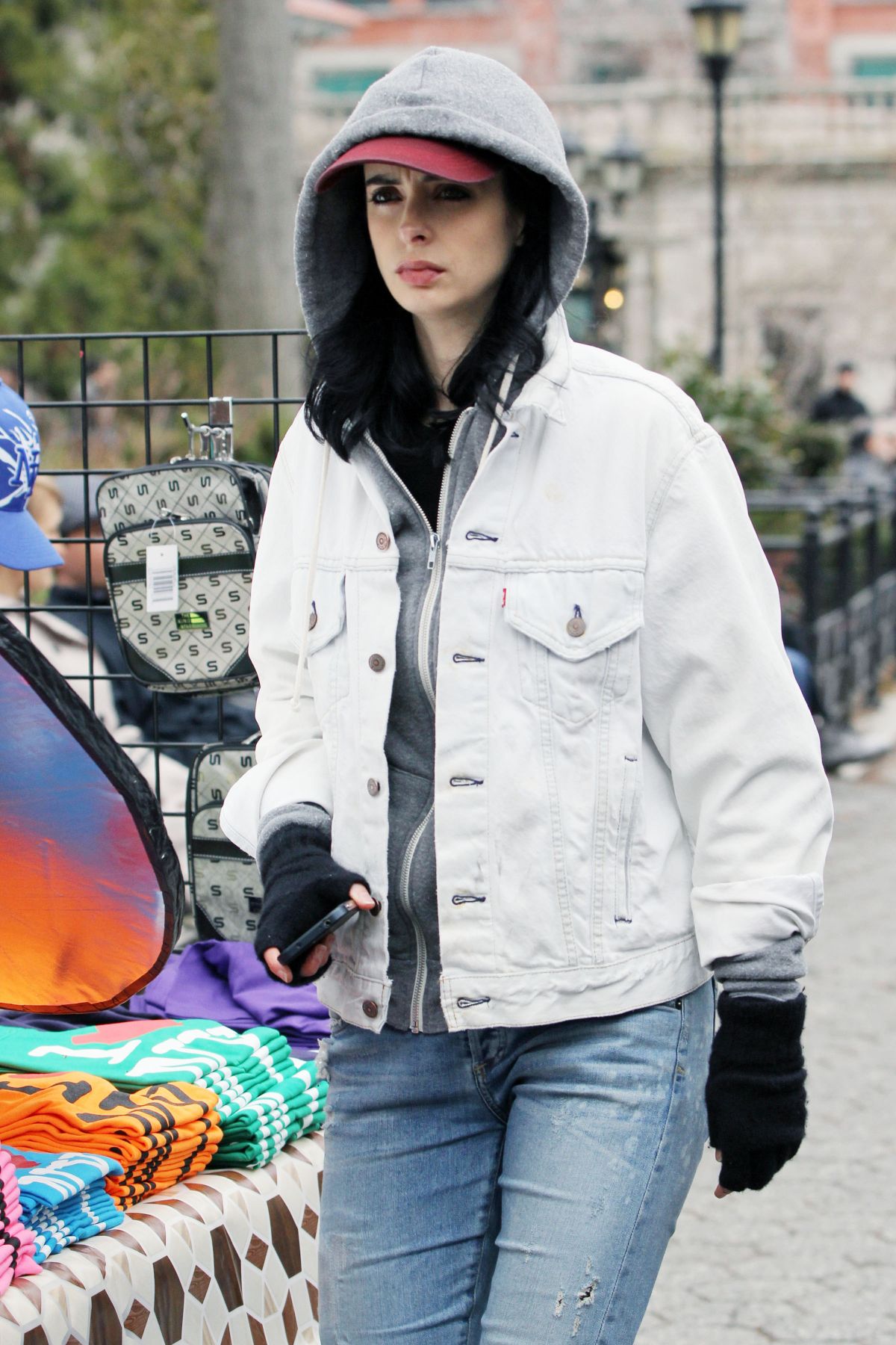 KRYSTEN RITTER on the Set of A.K.A. Jessica Jones in New York KRYSTEN RITTER on the Set of A.K.A. Jessica Jones in New York