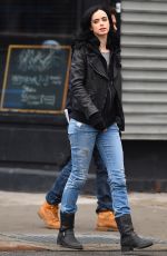 KRYSTER RITTER on the Set of A.K.A. Jessica Jones in New York