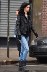 KRYSTER RITTER on the Set of A.K.A. Jessica Jones in New York