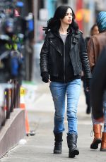 KRYSTER RITTER on the Set of A.K.A. Jessica Jones in New York