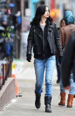 KRYSTER RITTER on the Set of A.K.A. Jessica Jones in New York