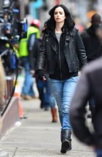 KRYSTER RITTER on the Set of A.K.A. Jessica Jones in New York