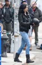 KRYSTER RITTER on the Set of A.K.A. Jessica Jones in New York
