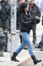 KRYSTER RITTER on the Set of A.K.A. Jessica Jones in New York