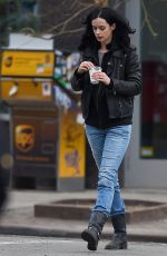 KRYSTER RITTER on the Set of A.K.A. Jessica Jones in New York