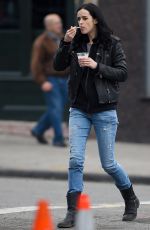 KRYSTER RITTER on the Set of A.K.A. Jessica Jones in New York