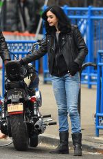 KRYSTER RITTER on the Set of A.K.A. Jessica Jones in New York