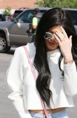 KYLIE JENNER Arrives at Church in Agoura Hills