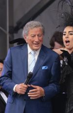LADY GAGA and Tony Bennett Performs at New Orleans Jazz & Heritage Festival