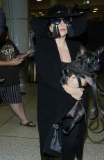 LADY GAGA Arrives at LAX Airport in Los Angeles