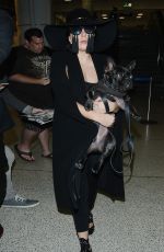 LADY GAGA Arrives at LAX Airport in Los Angeles