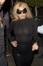 LADY GAGA Leaves Pump Restaurant in West Hollywood