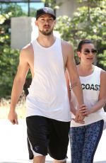 LEA MICHELE and Matthew Paetz Out Hiking in Beverly Hills 04/18/2015