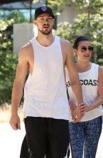 LEA MICHELE and Matthew Paetz Out Hiking in Beverly Hills 04/18/2015