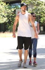 LEA MICHELE and Matthew Paetz Out Hiking in Beverly Hills 04/18/2015