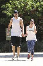 LEA MICHELE and Matthew Paetz Out Hiking in Beverly Hills 04/18/2015