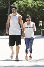 LEA MICHELE and Matthew Paetz Out Hiking in Beverly Hills 04/18/2015