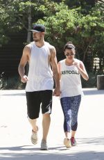 LEA MICHELE and Matthew Paetz Out Hiking in Beverly Hills 04/18/2015