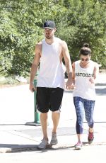 LEA MICHELE and Matthew Paetz Out Hiking in Beverly Hills 04/18/2015