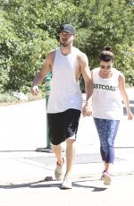 LEA MICHELE and Matthew Paetz Out Hiking in Beverly Hills 04/18/2015