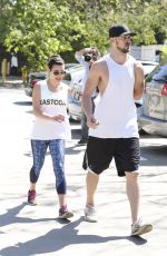 LEA MICHELE and Matthew Paetz Out Hiking in Beverly Hills 04/18/2015