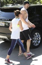 LEA MICHELE and Matthew Paetz Out Hiking in Beverly Hills 04/18/2015