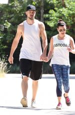LEA MICHELE and Matthew Paetz Out Hiking in Beverly Hills 04/18/2015