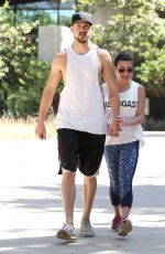 LEA MICHELE and Matthew Paetz Out Hiking in Beverly Hills 04/18/2015