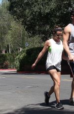 LEA MICHELE and Matthew Paetz Out Hiking in Los Angeles
