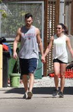LEA MICHELE and Matthew Paetz Out Hiking in Los Angeles