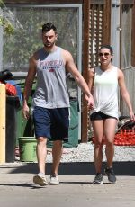 LEA MICHELE and Matthew Paetz Out Hiking in Los Angeles