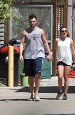 LEA MICHELE and Matthew Paetz Out Hiking in Los Angeles