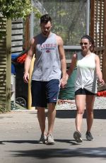 LEA MICHELE and Matthew Paetz Out Hiking in Los Angeles