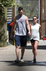 LEA MICHELE and Matthew Paetz Out Hiking in Los Angeles