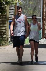 LEA MICHELE and Matthew Paetz Out Hiking in Los Angeles