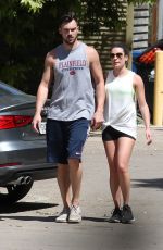LEA MICHELE and Matthew Paetz Out Hiking in Los Angeles