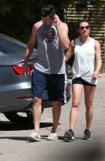 LEA MICHELE and Matthew Paetz Out Hiking in Los Angeles