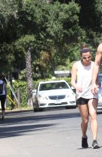 LEA MICHELE and Matthew Paetz Out Hiking in Los Angeles