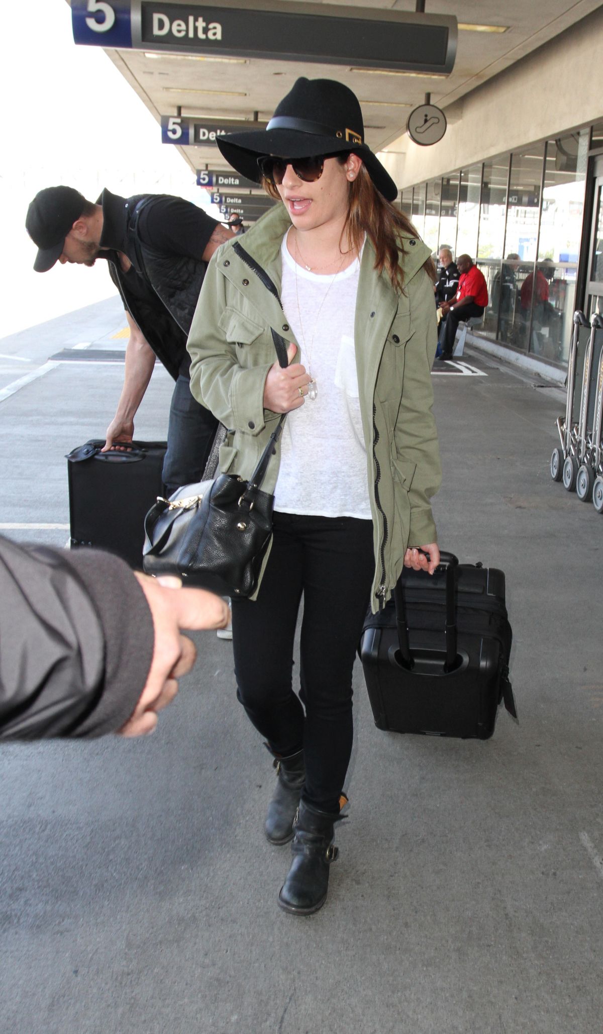 LEA MICHELE at Los Angeles International Airport LEA MICHELE at Los Angeles International Airport