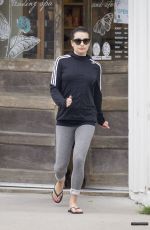 LEA MICHELE Heading to s Spa in Los Angeles