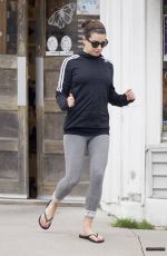LEA MICHELE Heading to s Spa in Los Angeles