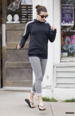 LEA MICHELE Heading to s Spa in Los Angeles