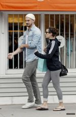 LEA MICHELE Heading to s Spa in Los Angeles