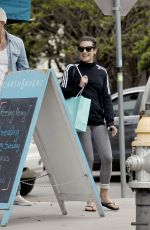 LEA MICHELE Heading to s Spa in Los Angeles