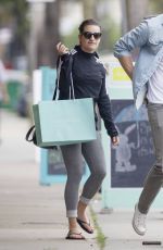 LEA MICHELE Heading to s Spa in Los Angeles