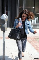 LEA MICHELE Leaves a Nail Salon in Los Angeles