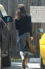 LEA MICHELE Leaves a Nail Salon in Los Angeles