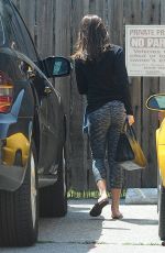 LEA MICHELE Leaves a Nail Salon in Los Angeles